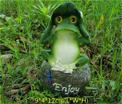 Ρητίνη Βάτραχος Ζώα ειδώλια Στολίδια κήπου Μικροσκοπικά ειδώλια Εξωτερικών χώρων Καλωσόρισμα Τέχνης Αυλή Διακόσμηση σπιτιού