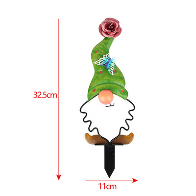 Sodo pastatai Skulptūros ir figūrėlės Dekoracija Kiemas Vejos kuolai Metaliniai Siluetai Figūriniai Elfai Skulptūra Gnomo statula
