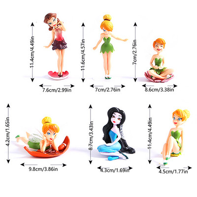 6Gb. Ziedu feja Laumiņa Muša spārns Miniatūras Meiteņu figūriņas Figūriņas Pasaku Piederumi Leļļu namiņa Ornaments Dārza dekorēšana