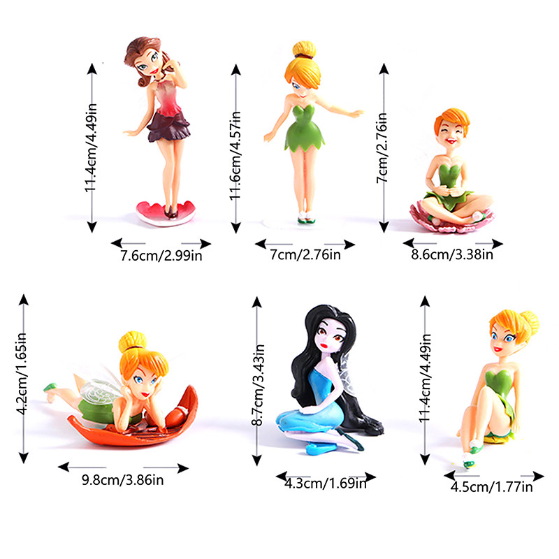 6Gb. Ziedu feja Laumiņa Muša spārns Miniatūras Meiteņu figūriņas Figūriņas Pasaku Piederumi Leļļu namiņa Ornaments Dārza dekorēšana