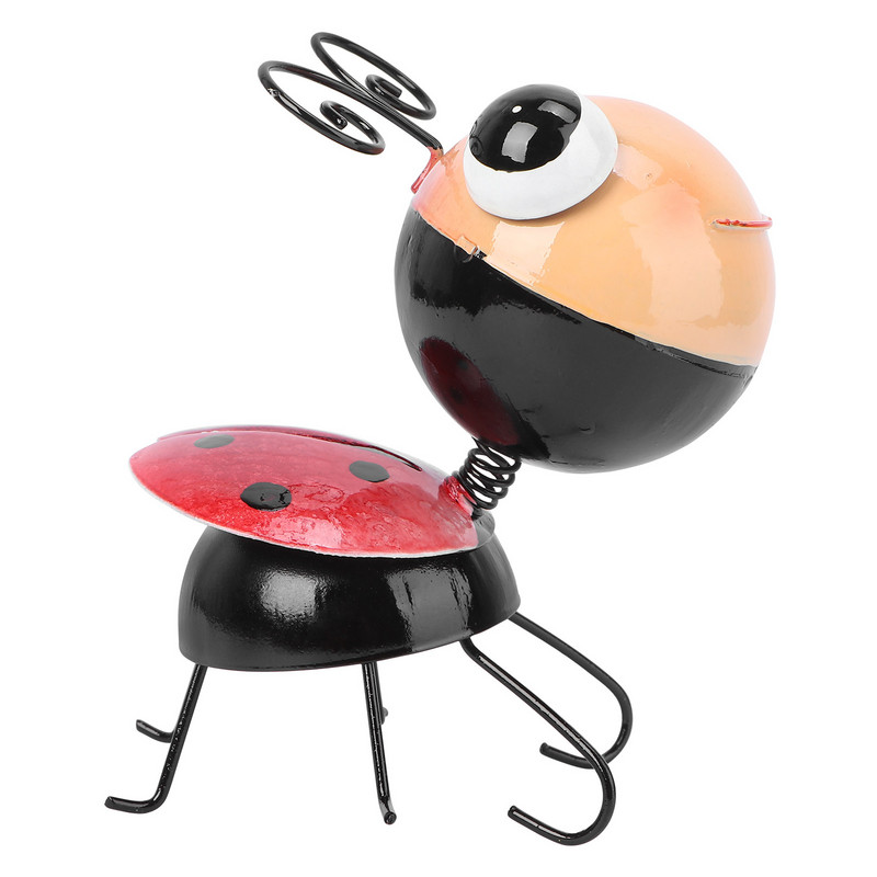 Kerti fal miniatűrök Kerti katica kültéri fal Katicabogár nagy fém katica kültéri fali szobrok Retro dekor