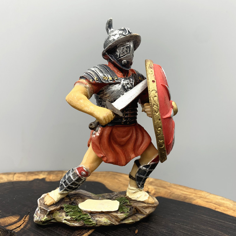 Európa ókori Róma Gladiátor katona Miniatűr szobrok Homokasztal Kertészet Dekoráció Íróasztal Szabadtéri Kert Szobor Dekoráció