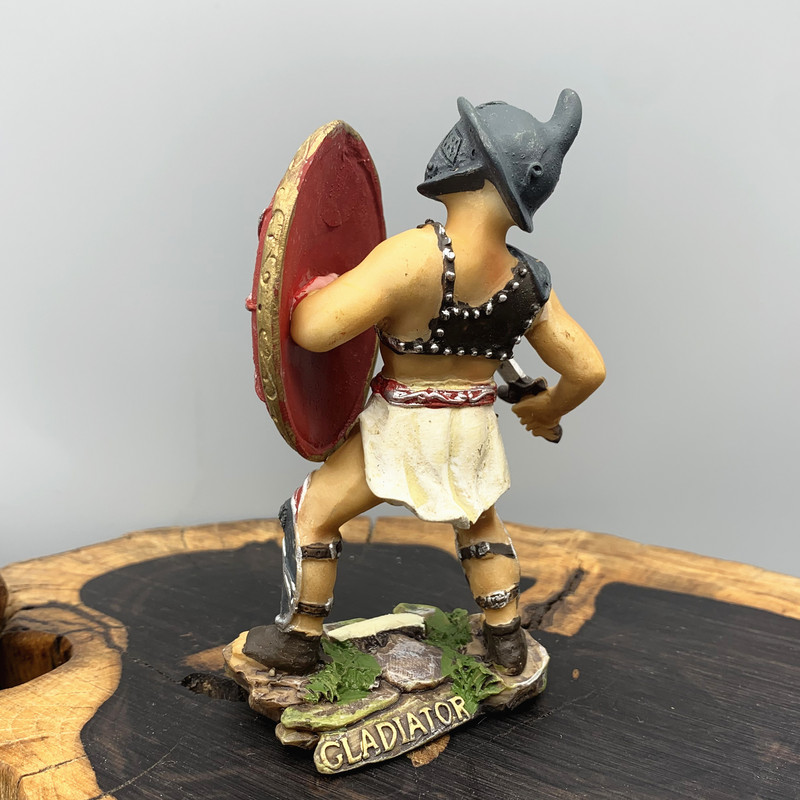 Európa ókori Róma Gladiátor katona Miniatűr szobrok Homokasztal Kertészet Dekoráció Íróasztal Szabadtéri Kert Szobor Dekoráció