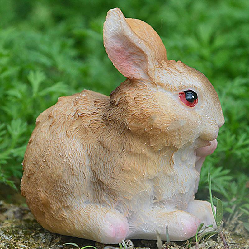 Set od 3 komada bajkovitog vrta, minijaturnih zečeva od smole, minijaturnih zečeva, minijatura šumskih životinja, sićušnih figurica, terarija, bonsai ukrasa