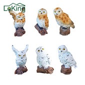 Gyanta utánzat mini baglyok miniatűr ház Tündérkert Mikrotáj Kert kültéri terasz dekoráció növénycserepek Bonsai kézművesség