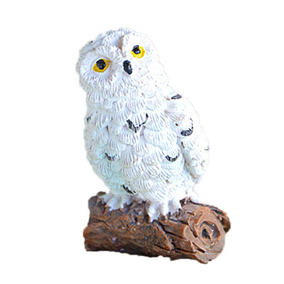 Gyanta utánzat mini baglyok miniatűr ház Tündérkert Mikrotáj Kert kültéri terasz dekoráció növénycserepek Bonsai kézművesség