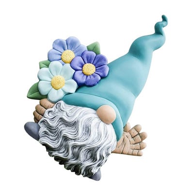 Värviline Garden Gnome Ornament Spring Outdoor Decor Mesilasvaigust materjal Kodu