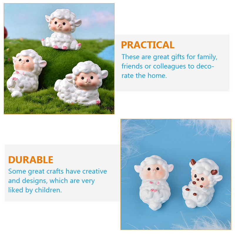 6 gab. Aitas modelis zaķa kūka, sveķu rotājumi, statuja, amatniecība, dzīvnieka figūra, mikro ainavu dārzs