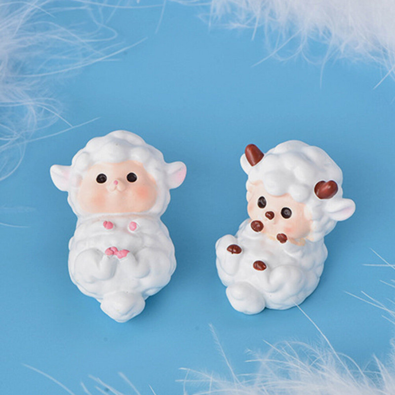 6 gab. Aitas modelis zaķa kūka, sveķu rotājumi, statuja, amatniecība, dzīvnieka figūra, mikro ainavu dārzs