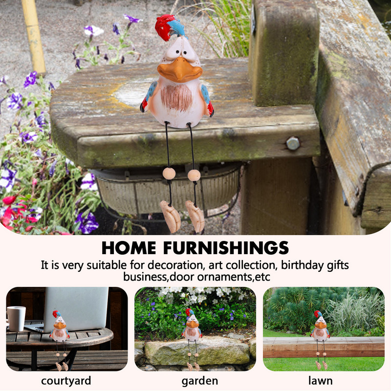 Gyanta néma csaj szobor Vicces udvari csirke művészet szobrok kézművesség ünnepi ajándék újrafelhasználható udvar hátsó udvari dekoráció