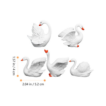 White Swan Στολίδι Μινιατούρα Διακοσμητικά Μικροτοπίων Ρητίνη μπονσάι