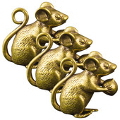 3 db sárgaréz egér kulcstartó asztali állati dekor figura háztartási kollekció mini szobor patkány dísz kézműves asztali játék