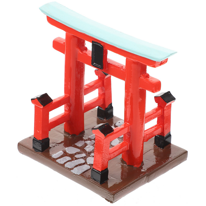 Torii Gate Kiegészítők Miniatűr díszház kellékek Gyanta modellek Díszítő dekoráció kültéri otthon
