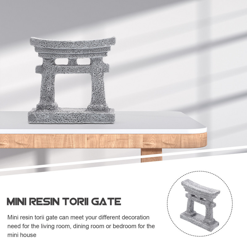 Torii Gate Kiegészítők Miniatűr díszház kellékek Gyanta modellek Díszítő dekoráció kültéri otthon