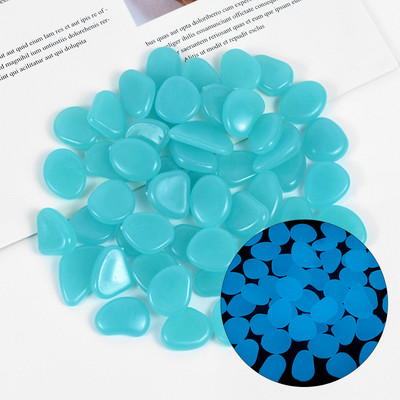 25db Sötétben világító kövek Fluoreszkáló kövek Világító kavicsok Sziklák Otthoni Kertészethez Úszómedence Bár Akvárium Dekoráció