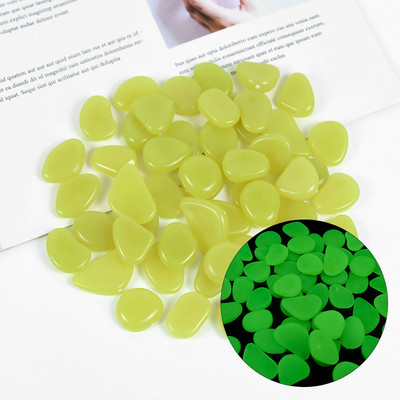 25db Sötétben világító kövek Fluoreszkáló kövek Világító kavicsok Sziklák Otthoni Kertészethez Úszómedence Bár Akvárium Dekoráció