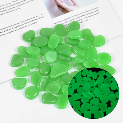 25db Sötétben világító kövek Fluoreszkáló kövek Világító kavicsok Sziklák Otthoni Kertészethez Úszómedence Bár Akvárium Dekoráció