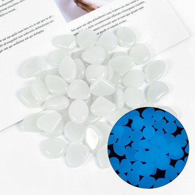 25db Sötétben világító kövek Fluoreszkáló kövek Világító kavicsok Sziklák Otthoni Kertészethez Úszómedence Bár Akvárium Dekoráció