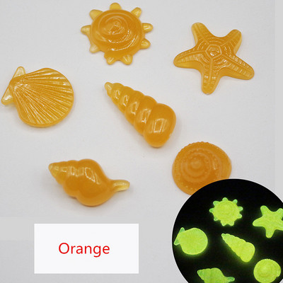 25/50 db Sötétben világító kövek tengeri csillag kagylóhéj alakú dekoratív kert akvárium akvárium medence táj világító kő