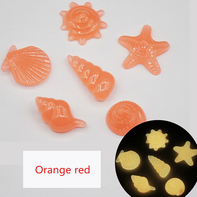 25/50 db Sötétben világító kövek tengeri csillag kagylóhéj alakú dekoratív kert akvárium akvárium medence táj világító kő