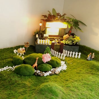 12 τμχ τεχνητά βρύα μπάλα ψεύτικη πέτρα φυτά προσομοίωσης DIY διακόσμηση για βιτρίνα ξενοδοχείου γραφείο σπιτιού Γλάστρα Κήπος
