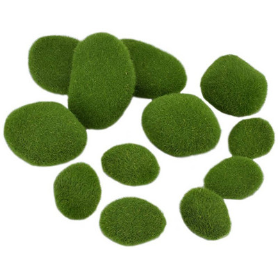 12 buc. minge de mușchi artificial plante de simulare de piatră falsă DIY decorare pentru vitrina hotelului acasă birou ghiveci grădină