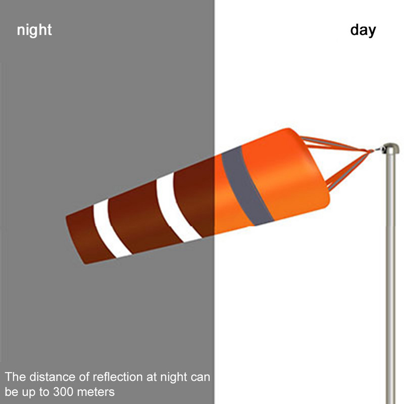80/100/150CM karstā izpārdošana atstarojoša vējzieka āra pret skrāpējumiem izturīga vēja necaurlaidīga fluorescējoša atstarojoša vējzieka Weathervane vējstikla