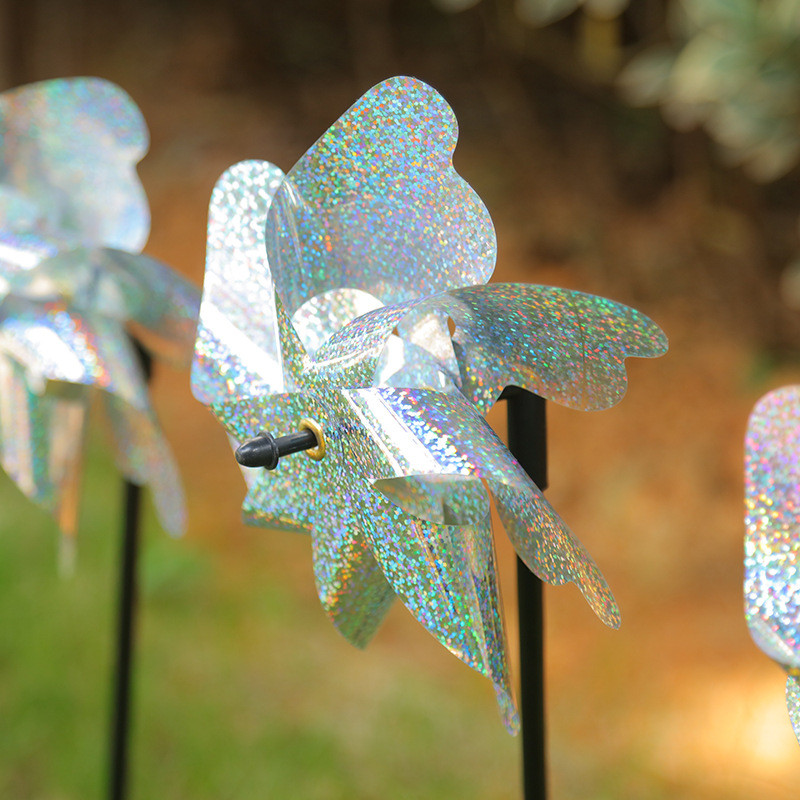 Bird Blinder atbaidīšanas pinwheels attur putnus Atstarojošie griezēji dārza pagalmam iekšpagalmam zālienam karstā izpārdošana Dekoratīvie stabi vējš