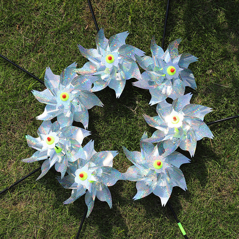 Bird Blinder atbaidīšanas pinwheels attur putnus Atstarojošie griezēji dārza pagalmam iekšpagalmam zālienam karstā izpārdošana Dekoratīvie stabi vējš