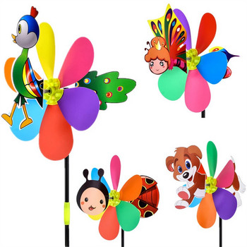 1 ΤΕΜ Bee Six Colors Τρισδιάστατος ανεμόμυλος κινούμενα σχέδια Παιδιά 3D Animal Bee Windmill Wind Spinner Whirligig Yard Decor Garden