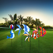 Värvilised tuuleveski mänguasjad Pinwheel Tuuleveski Kodu Aia õuekujundus Õues Kingitused Lastele Mänguasi Lindude hirmutamine Tuulevurr