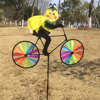 G5AB 3D животно на велосипед Вятърна мелница Консумативи за ландшафтен пейзаж на открито в градината за деца Декорация на фона за рожден ден на деца