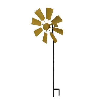 Pöörleva tuuleveski pastoraalne pistik sisehoovi pargi dekoratiivsed metallist käsitöökaunistused 23,5 cm * 18 cm * 66 cm aiatuuliku kaunistus