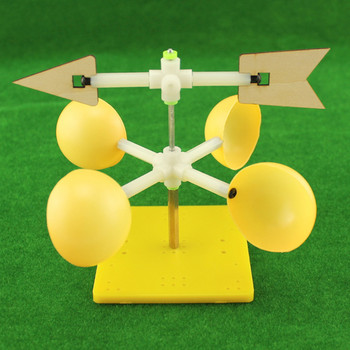Флюгер Детска научна играчка Kittoys Станция Лопатки Направи си сглобяване Модел на ветропоказател Windmillindicatortools Scientific