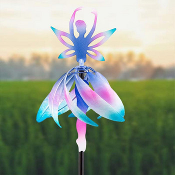 Πρωτοποριακό Whimsical Fairy Ballerina Wind Spinner Wind Spinner με πολύχρωμο βουρτσισμένο φινίρισμα & σταθερό ποντάρισμα στο TheBase