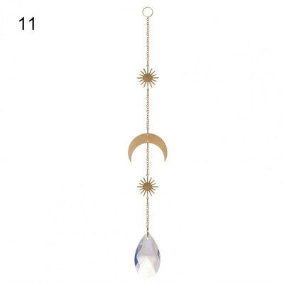Εξαιρετικό Κρεμαστό στολίδι από ψεύτικο κρύσταλλο Εντυπωσιακό Moon Star Hanging Suncatchers Πολυέλαιος κρεμαστό μενταγιόν Δημιουργικό σχήμα