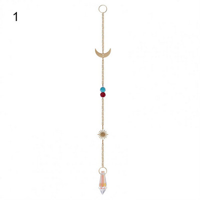 Εξαιρετικό Κρεμαστό στολίδι από ψεύτικο κρύσταλλο Εντυπωσιακό Moon Star Hanging Suncatchers Πολυέλαιος κρεμαστό μενταγιόν Δημιουργικό σχήμα