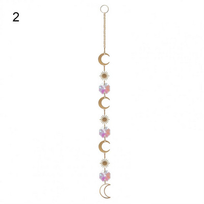 Εξαιρετικό Κρεμαστό στολίδι από ψεύτικο κρύσταλλο Εντυπωσιακό Moon Star Hanging Suncatchers Πολυέλαιος κρεμαστό μενταγιόν Δημιουργικό σχήμα