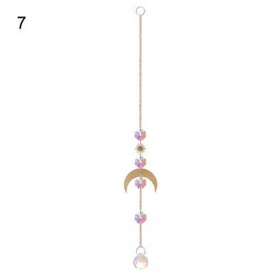 Εξαιρετικό Κρεμαστό στολίδι από ψεύτικο κρύσταλλο Εντυπωσιακό Moon Star Hanging Suncatchers Πολυέλαιος κρεμαστό μενταγιόν Δημιουργικό σχήμα