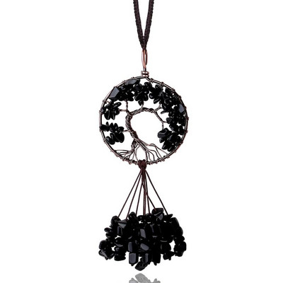 Életfa Napfogó Kristálygolyó Prizma Medál Szivárvány Készítő Lógó Napfogó Drágakövek Ablak Dísz Otthoni Kert Dekoráció