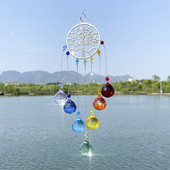 Κρυστάλλινο δέντρο της ζωής Suncatcher Πρίσμα Παράθυρο Rainbow Maker Moon Crystal Ball Pendant Sun Catcher Κρεμαστό στολίδι Διακόσμηση κήπου