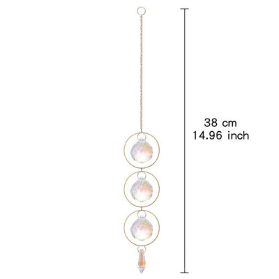 Κρυστάλλινο δέντρο της ζωής Suncatcher Πρίσμα Παράθυρο Rainbow Maker Moon Crystal Ball Pendant Sun Catcher Κρεμαστό στολίδι Διακόσμηση κήπου