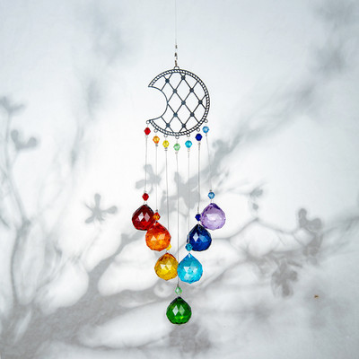Κρυστάλλινο δέντρο της ζωής Suncatcher Πρίσμα Παράθυρο Rainbow Maker Moon Crystal Ball Pendant Sun Catcher Κρεμαστό στολίδι Διακόσμηση κήπου