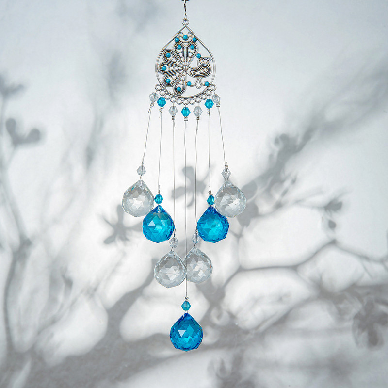 Κρυστάλλινο δέντρο της ζωής Suncatcher Πρίσμα Παράθυρο Rainbow Maker Moon Crystal Ball Pendant Sun Catcher ​Κρεμαστό στολίδι Διακόσμηση κήπου