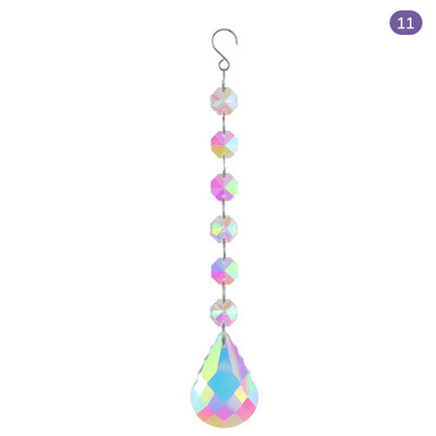 Prizminė saulės gaudyklė, kabantys lango kristalai, vaivorykštės šviesos gaudyklė, krištolo saulės gaudyklė, vasaros dovana, aštuonkampiai karoliukai