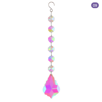 Prizminė saulės gaudyklė, kabantys lango kristalai, vaivorykštės šviesos gaudyklė, krištolo saulės gaudyklė, vasaros dovana, aštuonkampiai karoliukai