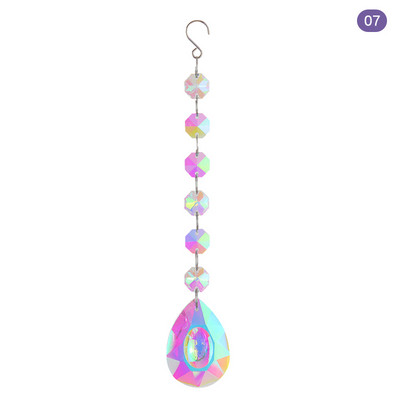 Prizminė saulės gaudyklė, kabantys lango kristalai, vaivorykštės šviesos gaudyklė, krištolo saulės gaudyklė, vasaros dovana, aštuonkampiai karoliukai