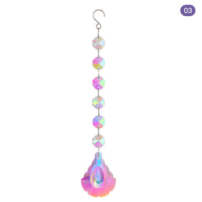 Prizminė saulės gaudyklė, kabantys lango kristalai, vaivorykštės šviesos gaudyklė, krištolo saulės gaudyklė, vasaros dovana, aštuonkampiai karoliukai