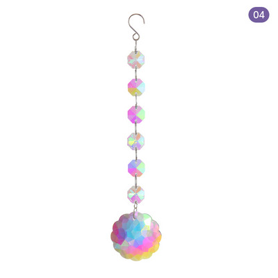 Prizminė saulės gaudyklė, kabantys lango kristalai, vaivorykštės šviesos gaudyklė, krištolo saulės gaudyklė, vasaros dovana, aštuonkampiai karoliukai