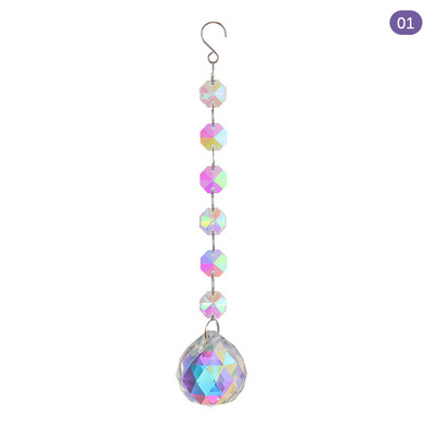 Prizminė saulės gaudyklė, kabantys lango kristalai, vaivorykštės šviesos gaudyklė, krištolo saulės gaudyklė, vasaros dovana, aštuonkampiai karoliukai